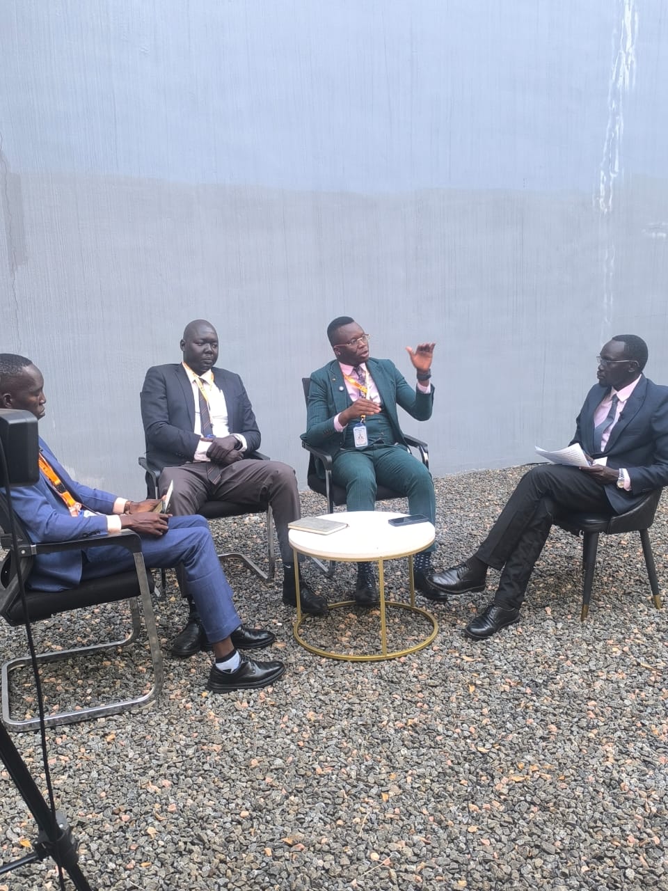 Advocate Emmanuel Sumagule Benaih Swaka, ILA Executive Director, speaking during the recorded Peace Forum discussion.